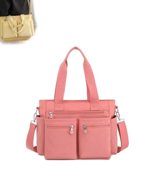 Generisch Große, Schlichte Tragetasche For Damen Mit Reißverschluss Und Mehreren Taschen, Große Umhängetasche, Einfarbig, Große Kapazität, Rucksack Mit Mehreren Fächern