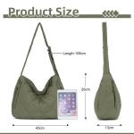 EVEOUT Puffer schoudertas voor dames, grote gewatteerde schoudertassen, lichte puffy tote shopper, gewatteerde schoudertassen, draagtas, werktas, legergroen