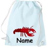 ShirtInStyle Turnbeutel, Tiere Hummer mit Wunschnamen, Kinder, Stoffbeutel, Kinderrucksack, Jute, Gymsack,
