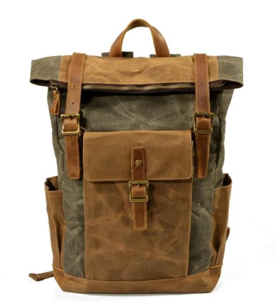 Stoffen tas rugzak casual reistas grote capaciteit canvas tas herentas rugzak (D eenheidsmaat)
