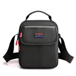 CHDWEY Umhängetaschen für Herren Vintage Mann Crossbody Tasche Kleine Männer Umhängetasche Tragbare Nylon Männliche Geldbörse Casual Mobiltelefon Jungen Messenger Bag(Black)