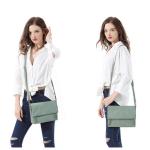 Schoudertas voor dames, schoudertas met ritssluiting, crossbody tas, leren handtas, klein, dagrugzak, munt, Crossbody