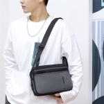 CHDWEY Umhängetaschen für Herren Männer Umhängetasche Business Crossbody Tasche Nylon Mann Messenger Bag Hohe Qualität Männliche Outdoor Sports Tasche Handtaschen(Grijs)