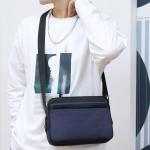 CHDWEY Umhängetaschen für Herren wasserdichte Nylon Umhängetasche for Männer Casual Small Business Messenger Bag Tragbare Multi-Tasche Reise Vielseitige Tasche Sack(Grijs)