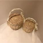 Strotas geweven groentemand tas handtas strandtas handtas handtas, beige, s