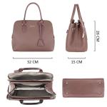 - Dames Bugatti Handtas Draagtas - Shopper Tote PU Leer Schoudertas - Veel Zakken Vakken Rits Crossbodytas - Vrouwen Meisje Tassen - Mode Stad Werk - Oude Roos