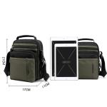 CHDWEY Umhängetaschen für Herren Modische Mehrtasche Nylon Umhängetasche Männer wasserdichte Patchwork Reißverschluss Weiche Crossbody Tasche Vielseitige Reisen Schwarze Handt