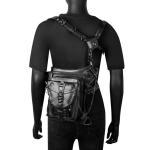 Waterdichte Motorfiets Tas Vrouwen Heuptas Fanny Packs Motorfiets Hip Drop Been Tassen Steampunk Holster Schoudertas Mannen PU Lederen Crossbody Tassen