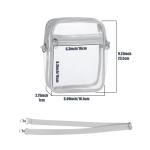 Clear Bag Stadium Approved for Women, Crossbody Bag Purse Adjustable Strap Shoulder Bags for Concerts Festival Sports Events, Gray+Clear