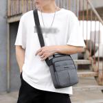 CHDWEY Umhängetaschen für Herren Männer Nylon Tasche Casual Crossbody Tasche for Männer wasserdichte kleine Tragen Umhängetasche Schwarze Reißverschluss Handtasche Reisehack(