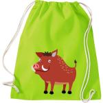 ShirtInStyle Turnbeutel, Wildschwein, Kinder, Stoffbeutel, Kinderrucksack, Jute, Gymsack,