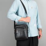 CHDWEY Umhängetaschen für Herren Männliche Handtasche Messenger Bag Luxus Geschäftsmann Handtasche Umhängetasche Pu. Kleine Crossbody-Tasche aus Leder Männer stilvolle Freize