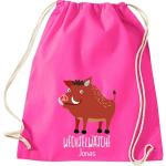 ShirtInStyle Kinder Turnbeutel, lustige Tiere Wildschwein, Wechselwäsche mit Wunschtext, Kinder, Tiere Zoo Kindertag Beutel