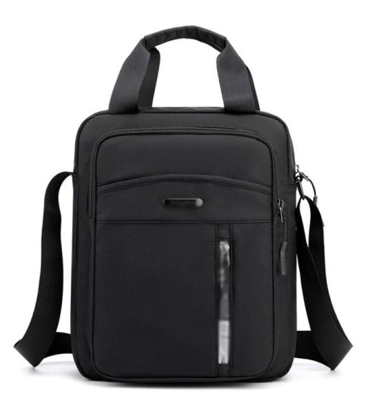 CHDWEY Umhängetaschen für Herren Casual Männer Umhängetaschen Tägliche Reise Crossbody Tasche Männliche Tote Messenger Bags Nylon Retro Mann Business Handtaschen(Black)
