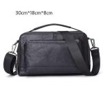 Heren tas handtas mode zacht leer schouder diagonaal tas business kleine tas trendy rugzak (A 30 cm * 18 cm * 8 cm)