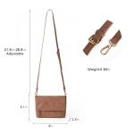 Schoudertas voor dames, schoudertas met ritssluiting, crossbody tas, leren handtas, klein, dagrugzak, Oak Red