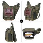 KAUKKO Canvas Tactical Vintage Borsttas Tactical Schoudertas