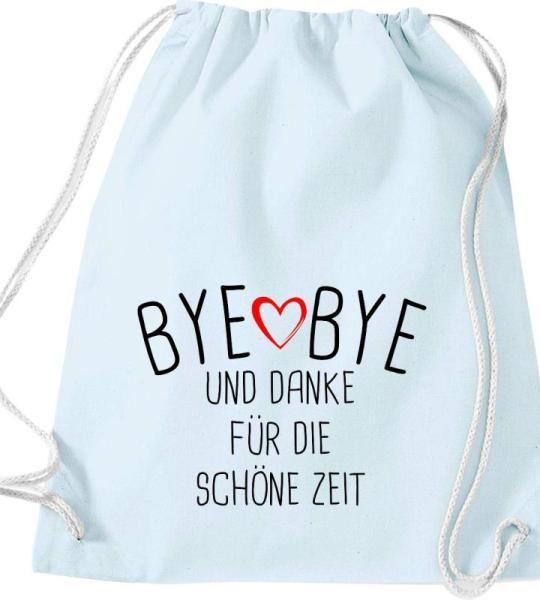Shirtinstyle Gymtas, bye bye en dank voor de mooie tijd, opvoeder, leraar, leraren, gymtas, tas, schooltas, kleuterschool
