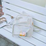 TENDYCOCO Rugzak transparante boekentas Ita Bag helder schooltas waterdicht voor vrouwen meisjes, wit