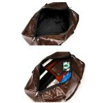 CHDWEY Umhängetaschen für Herren Männer Handtasche Große Kapazität Outdoor for Reisen Frauen Weiche PU-Leder Duffelbeutel Mode Lässige Sport Fitness Umhängetasche(Black)