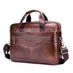 CHDWEY Umhängetaschen für Herren Männer Aktentaschen Anwalt Echtes Leder Handtasche Vintage Laptop Aktentasche Männlichen Computer Umhängetaschen Casual Herren Tasche Dokument
