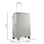 bugatti Hera Reiskoffer met harde schaal met 4 wielen (S, M, L), extra lichte reiskoffer van PP licht en handbagagetrolley, Crème, koffer