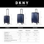 DKNY - Reis. 4-wielen-set - Reisset - Lichtgewicht set. TSA-combinatiehangslot, marineblauw