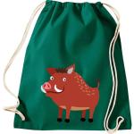 ShirtInStyle Turnbeutel, Wildschwein, Kinder, Stoffbeutel, Kinderrucksack, Jute, Gymsack,