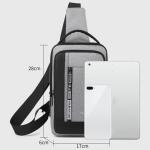 Asija Schoudertas voor heren, borsttas, crossbody bag, sling bag, borsttas, schoudertas, crossbody bag, heren, schoudertas, heren, voor wandelen, fietsen, reizen