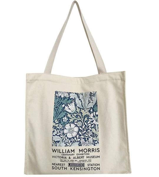 Draagtas, Draagtassen Dames, Boodschappentas, Schoudertas Stoffen Tas, Katoenen Tas, Jute Tas, Met Vintage Print, Canvas Tote Bag om te winkelen School