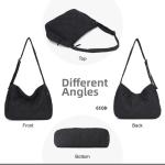 EVEOUT Puffer schoudertas voor dames, grote gewatteerde schoudertassen, lichte puffy tote shopper, gewatteerde schoudertassen, draagtas, werktas, zwart