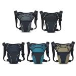 Waterdichte motortas, waterdichte beentas, dijheuptas met beenriem, heuptas voor buiten, fietsen, motorfiets, heuptasje voor mannen en vrouwen (kaki)