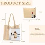 Tote Bag Dames Corduroy shopper tas dames grote schoudertas handtas dames met cosmeticatas voor winkelen, werken, reizen en school, abrikoos
