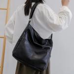 RYTEJFES Tas voor dames, blauw, zwart, modieus, grote handtas, schoudertas met veel vakken, schoudertas, handtassen, casual damestas voor kantoor, school, winkelen, reizen