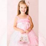 Barakara Schoudertas voor kinderen en meisjes, schattige kleine meisjestassen, prinsessenhandtas met afneembare schouderriem, schattige parels, crossbody tas, mobiele telefoontas, 