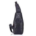 FANDARE Sling Bag leren borsttas, schoudertas, waterbestendige draagtas, voor heren, schoudertas voor wandelen, fietsen, reizen, vrije tijd of multifunctionele dagrugzak