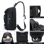 BanGe Sling Bag, waterdichte borsttas voor heren, schoudertassen, crossbody sling rugzak voor heren