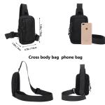 Sling Chest Crossbody Bag, waterdichte schoudertas, crossbody bag, borsttas, heren, kleine schoudertas, mobiele telefoontas voor mannen, zwart, Trends op de weg