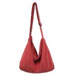 Schoudertas voor dames, grote shopper, tote bag, schoudertas, casual crossbody tas met verstelbare schouderriem, voor school, kantoor, werk, reizen, uitstapjes, winkelen, rood