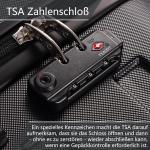 COOLIFE Harde koffer trolley rolkoffer reiskoffer ardschaal Boardcase handbagage met TSA-slot en 4 wielen, maannacht zwart, Premium koffer