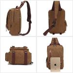 KAUKKO Canvas Tactical Vintage Borsttas Tactical Schoudertas