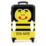 NoBoringSuitcases.com Kinderkoffer, handbagage, harde koffer met TSA-slot, jongens en meisjes, trolley, reiskoffer, draagtas, rolkoffer, klein of middelgroot, 23 Bij, zwart-geel, g