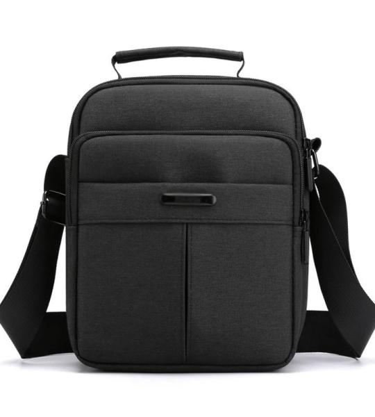 CHDWEY Umhängetaschen für Herren Männer Nylon Tasche Casual Crossbody Tasche for Männer wasserdichte kleine Tragen Umhängetasche Schwarze Reißverschluss Handtasche Reisehack(