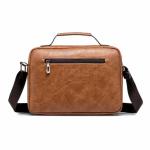 CHDWEY Umhängetaschen für Herren Mode Mens Messenger Bag Vintage Mann Tasche Pu. Leder Satchel Umhängetasche Männliche Crossbody Taschen Designer Große Handtasche(Black)