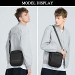 BAIGIO Herentas, schoudertas, klein, voor tablet/iPad 8 inch, heren schoudertas, crossbody bag, reizen met veel vakken, voor sport, reizen, werk
