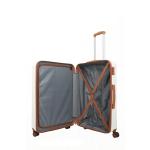 Travelite Koffer met 4 wielen, 3-delig, maten L/M/S, bagage serie Bali: ABS hardshell trolleys, cognac, Trolley met harde schaal L/M/S