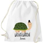 ShirtInStyle Kindergymtas, grappige dieren schildpad, verwisselbaar ondergoed met tekst naar wens, kinderen, dierentuin kinderdag familie, gymtas