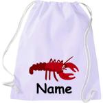 ShirtInStyle Turnbeutel, Tiere Hummer mit Wunschnamen, Kinder, Stoffbeutel, Kinderrucksack, Jute, Gymsack,