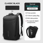 waterdichte laptoprugzak met USB 17,3 inch / 15,6 inch voor mannen, multifunctionele rugzak, diefstalbeveiliging, business dagrugzak, grote inhoud, zwart, YKK-2 Taschen