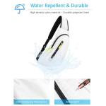 PivotWing Borstzak, sling-rugzak, kleine schoudertas, waterafstotend nylon, honingraatnetkussen, lichte kleine sling rugzak voor wandelingen, reizen, fietsen, hondenuitlaten, wit, 